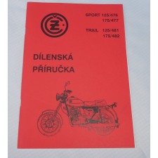 DÍLENSKÁ PŘÍRUČKA - ČZ 125/476 + 175/477 (EXPORT) + TRAIL 481,482